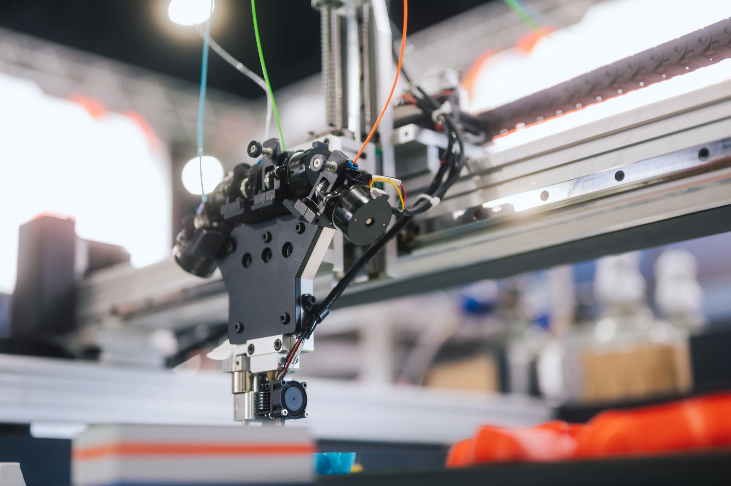 Close-up of precision customization process